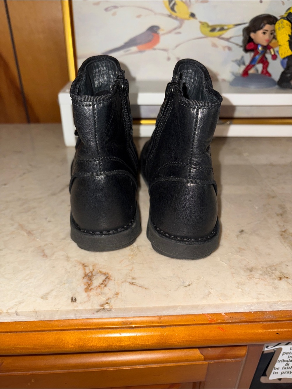 Miz Mooz-black Leather Ankle Boots - Picture 4 of 9